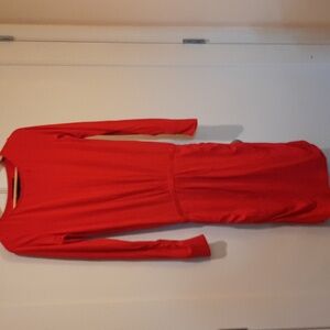 Bright red travel dress 5 POCKETS!
